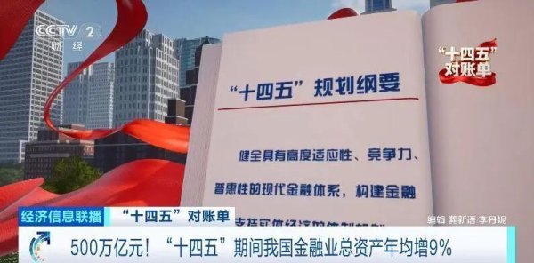 百进配资 【微头条】500万亿元！“十四五”期间我国金融业总资产年均增长9%
